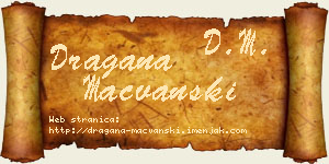 Dragana Mačvanski vizit kartica